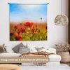 MuchoWow® Wandteppich Wandbehang Mohnblumen unter einem Produktbild-Vorschau 2