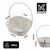 KADAX Koszyk Prezentowy Wiklinowy Kosz Biały mały Podgląd zdjęcia produktu 3