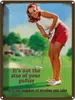 vianmo Blechschild 40x30 cm Pinup Golf it´s not size of Produktbild-Vorschau 1