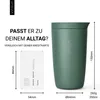 Thermobecher Edelstahl 350ml Deckel Kaffee Becher isoliert Produktbild-Vorschau 5