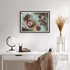 Gerahmtes Poster - Schwarzer Rahmen - Kompass Vintage Karte Produktbild-Vorschau 6