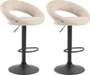 2er Set Barhocker Olinda Stoff schwarz creme Produktbild-Vorschau 1