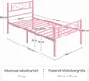 Yaheetech Bettrahmen Metallbett für 90 x 190 cm Matratze Produktbild-Vorschau 3