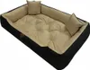 A dog bed with raised sides and two small pillows. Náhľad obrázku produktu