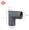 INEFA Fallrohrbogen 87 Grad, DN50 / 50mm, Anthrazit – PVC Produktbild-Vorschau 2