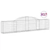 Gabionen mit Hochbogen 17 Stk. 300x30x60/80 cm Verzinktes Produktbild-Vorschau 1