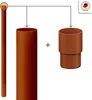 Diagram showing how to connect two pieces of downspout. Produktbild-Vorschau