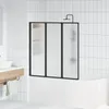 vidaXL Paroi de douche noire 120 x 2 x 117 cm Aluminium et Voir les images du produit 2