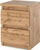 A wooden nightstand with two drawers against a white background. Produktbild-Vorschau