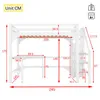 OKWISH Lit Mezzanine 140x200 cm - Lit Combiné Avec Bureau Voir les images du produit 10
