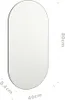 A mirror with dimensions indicated. Produktbild-Vorschau