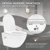 LuxeBath Spülrandloses Wand Hänge-WC mit Bidet-Funktion, Produktbild-Vorschau 3