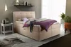 Boxspringbett Schlafzimmerbett MONZA Kunstleder Creme Produktbild-Vorschau 1