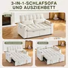 Tagesbett 3-in-1, ausziehbares Gästebett 142 x 177 cm mit Produktbild-Vorschau 4
