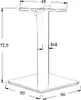 Base per tavolo in acciaio inox SH-3002-6, per ufficio, Anteprima dell’immagine prodotto 2