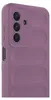 A close-up, side view of a purple phone case with a textured back. Produktbild-Vorschau