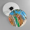 Wanduhr - Rund - Glasuhr - Board Surfen Strand - 30x30cm - Produktbild-Vorschau 2