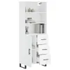 vidaXL Highboard Weiß 69,5x34x180 cm Holzwerkstoff Produktbild-Vorschau 3