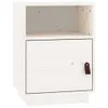 vidaXL Nachttisch Weiß 40x34x55 cm Massivholz Kiefer Produktbild-Vorschau 2