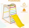 A diagram of a children's climbing frame with dimensions and recommended age/weight information. Náhled obrázku produktu