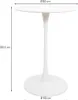 Milton & Oldbrook Bartisch Ø 80 cm Prague Weiß Produktbild-Vorschau 4