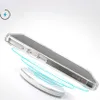 A clear phone case is shown hovering above a wireless charging pad, with blue lines indicating the charging field. Podgląd zdjęcia produktu