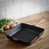Famanu Grillpfanne 28 cm mit Holzgriff - Gusseisen Produktbild-Vorschau 2
