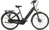 A studio shot of a green electric city bicycle against a white background. Produktbild-Vorschau
