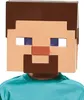 A child wearing a Minecraft Steve mask and a teal t-shirt. Anteprima dell’immagine prodotto