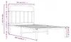 vidaXL Bettgestell mit Kopfteil Metall Weiß 100x200 cm Produktbild-Vorschau 7