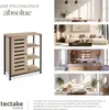 Buffet 71x32x82cm - Bois clair industriel, Chêne Sonoma, Voir les images du produit 7