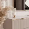 IDOHOME-Geriffeltes TV-Lowboard SELIA 200 cm mit goldener Produktbild-Vorschau 6