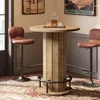 Tribesigns Runder Bartisch, 100 cm hoch, Holz, Bistrotisch Produktbild-Vorschau 4