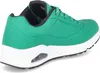 A side view of a green Skechers sneaker with a white sole. Produktbild-Vorschau
