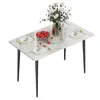 FATIVO Esszimmertisch Marmor 120x70x76 cm – Skandinavischer Produktbild-Vorschau 2