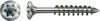 A close-up studio shot of a single screw, shown from two angles: the head and the full length. Podgląd zdjęcia produktu