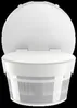 A white motion detector with a domed top and a cylindrical base with a translucent, ribbed section. Produktbild-Vorschau