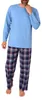 Herren Schlafanzug lang, Pyjama mit Flanell-Hose in Produktbild-Vorschau 1