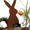 Osterdeko Hase Franz | Edelrost Osterhase aus Metall Produktbild-Vorschau 4