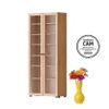 Bücherregal, 2 Glastüren, Nussbaum, Modern, 80x190 cm Produktbild-Vorschau 5