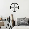 Opviq, Simple, Wanduhren, Schwarz, Metall, 49 x 49 cm Produktbild-Vorschau 2