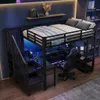 Merax Gaming-Hochbett Etagenbett 120 x 200cm, Metallbett Produktbild-Vorschau 3