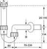 Haas Waschtisch-Röhrensiphon 1 1/4" DN32 Anteprima dell’immagine prodotto 4