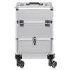 Kosmetikkoffer Silber Trolley 40L Schminkkoffer Aluminium Produktbild-Vorschau 1