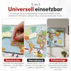 XXL Weltkarte Pinnwand aus Kork 90x60 cm inkl. Rahmen & 20 Produktbild-Vorschau 3