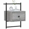 Wand-Nachttisch Grau Sonoma 35x30x51 cm Holzwerkstoff Produktbild-Vorschau 4