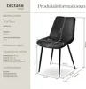 tectake® Set Stuhl Monroe gepolstert, in Samtoptik 48 x 59 Produktbild-Vorschau 7