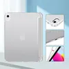A collage of images showing a clear iPad case from different angles, including close-ups of the camera and charging port, and a stylus. The main image shows the back of an iPad in a clear case. Produktbild-Vorschau