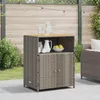 vidaXL Schrank mit Tür Grau 70 x 50 x 87 cm Polyester und Produktbild-Vorschau 2