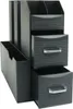 A black desk organizer with drawers and compartments. Náhľad obrázku produktu